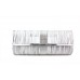 Evening Bag - Pleated Clutch w/ Metal Mesh Accent Bow Flap - Silver - BG-92055S